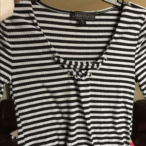 Black and white striped t shirt